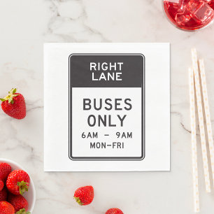 Signera endast höger Lane Buss Pappersservett