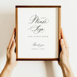 Signera Guest Bok Reception Bord Poster