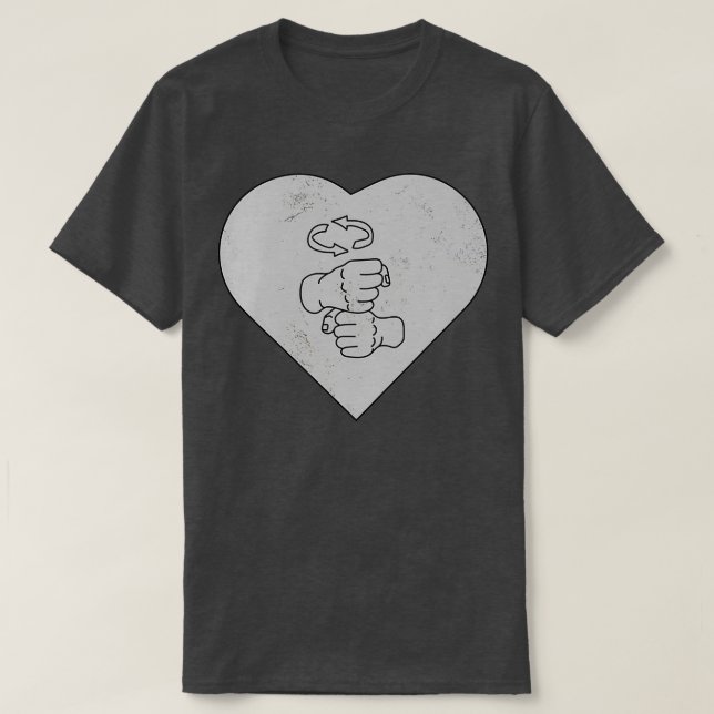 Signera Heart Coffee Marble T Shirt (Design framsida)