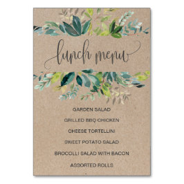 Signera Kraft Foliage Lunch Menu Bordsnummer