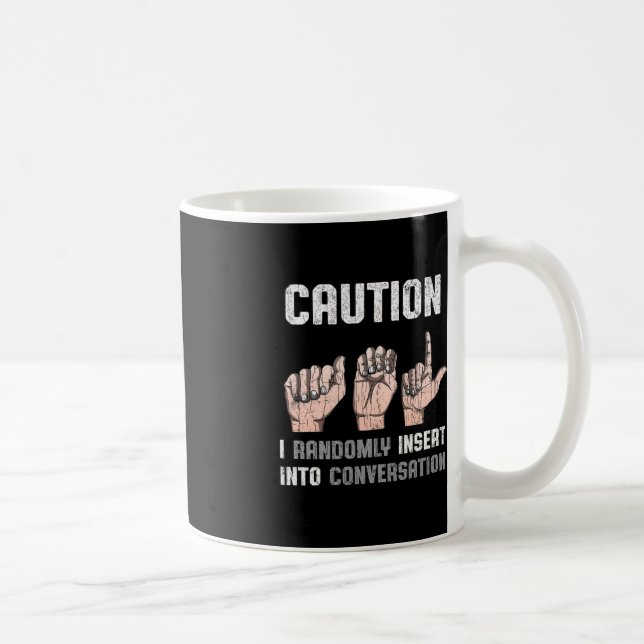 Signera Language Apparent - Döv Awareness ASL Roli Kaffemugg (Höger)