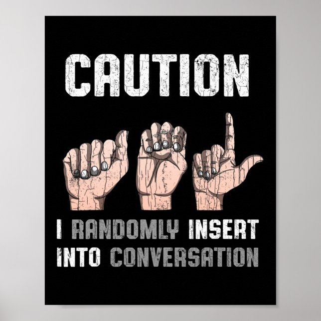 Signera Language Apparent - Döv Awareness ASL Roli Poster (Framsidan)