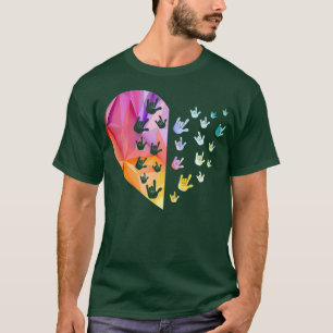 Signera Language Heart ASL Gift-Dövet ASL Gift T Shirt