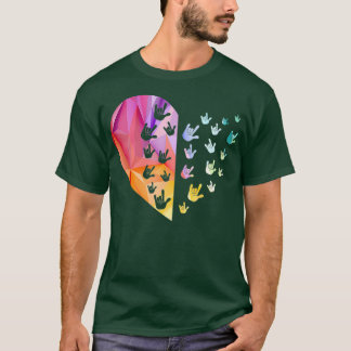 Signera Language Heart ASL Gift-Dövet ASL Gift T Shirt