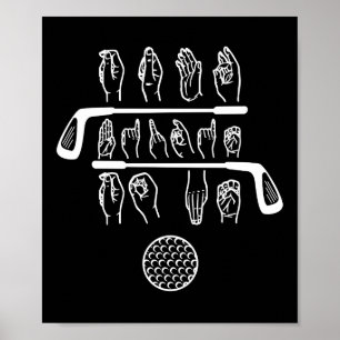 Signera Language Talk Birdie till mig Funny Golf G Poster