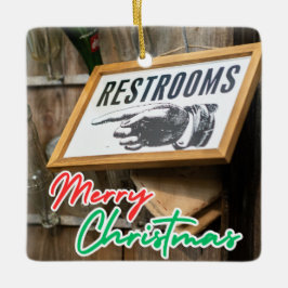 Signera om återställ vintage julgransprydnad keramik