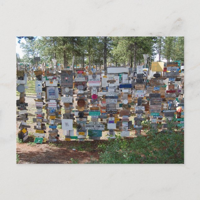 Signera Post Forest, Watson Sjö, Yukon Vykort (Framsida)