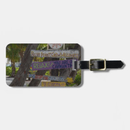 Signera post Rum Point Grand Cayman Bagagebricka