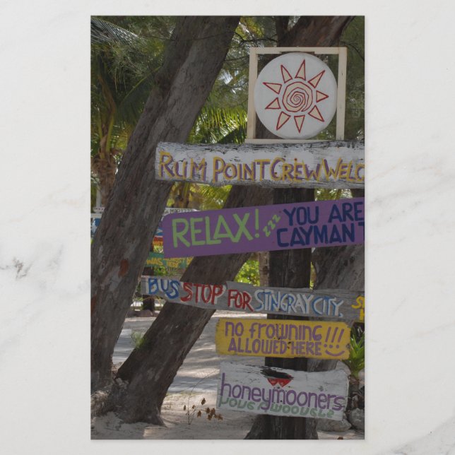 Signera post Rum Point Grand Cayman Brevpapper (Framsida)