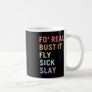 Signera språk för Real Bust it ASL Slang Tee Döv A Kaffemugg