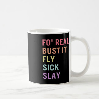 Signera språk för Real Bust it ASL Slang Tee Döv A Kaffemugg