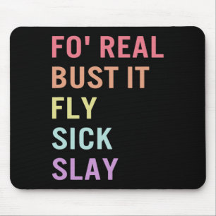 Signera språk för Real Bust it ASL Slang Tee Döv A Musmatta