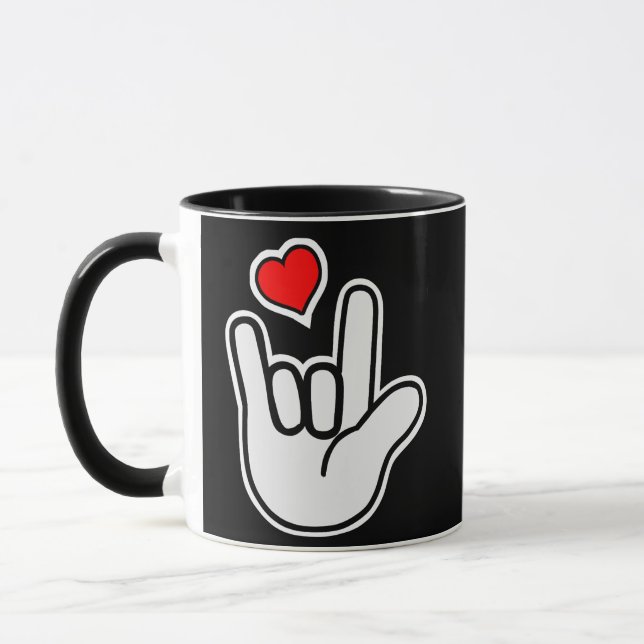 Signera språk I Kärlek du signerar Mugg (Vänster)