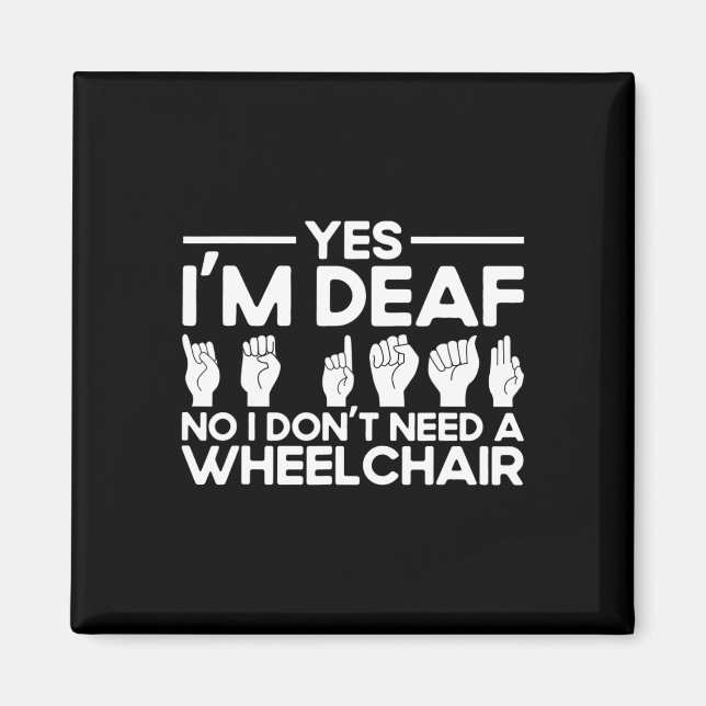 Signera språk Ja, jag är Döv Magnet (Framsidan)