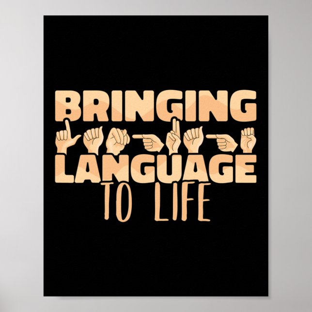 Signera språk som ger liv-ASL språk Poster (Framsidan)