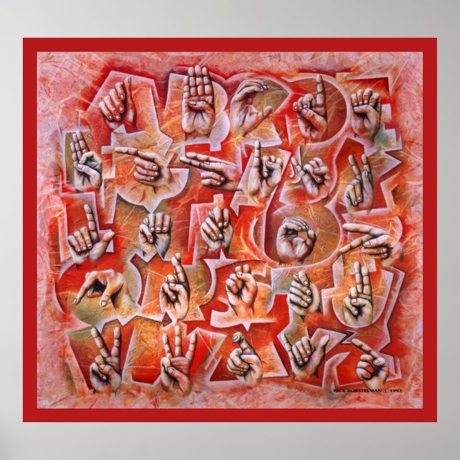 Signera språkalfabet 2 poster (Framsidan)