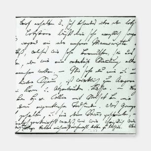 Signeraa brev från Franz Schubert Magnet