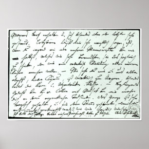 Signeraa brev från Franz Schubert Poster