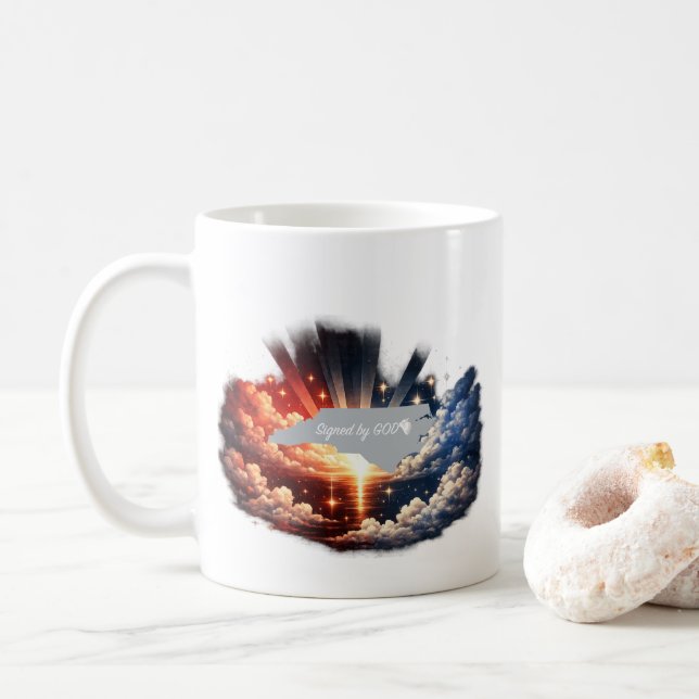 Signerad av Gud Kaffemugg (Med munk)