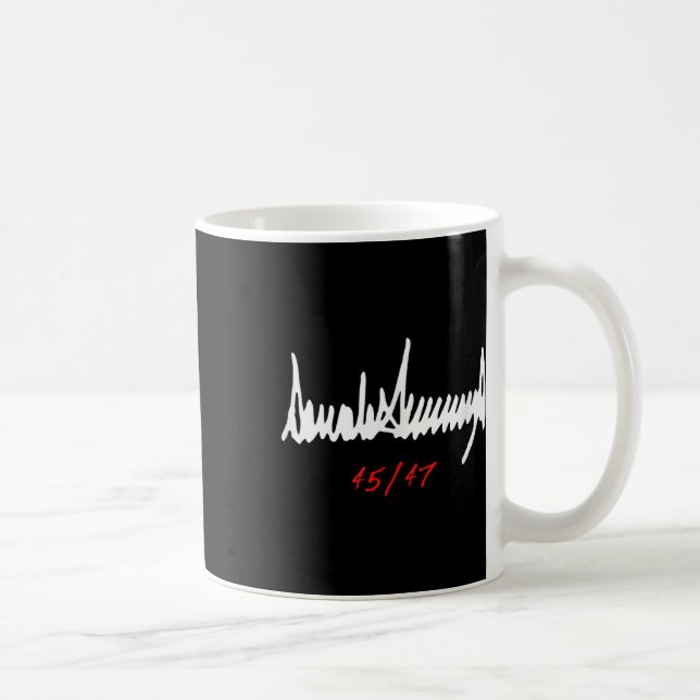 Signerad Donald Trump 45_47 Kaffemugg (Höger)