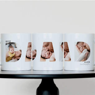 Signerad Foto Minimalistisk Bästa Pappa Någonsin F Mugg