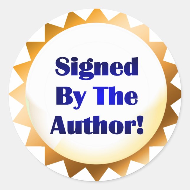 Signerad kopieringsmärke runt klistermärke (Framsida)