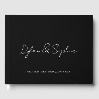 Signering av elegantens minimala Bröllop-Förlovnin Gästböcker