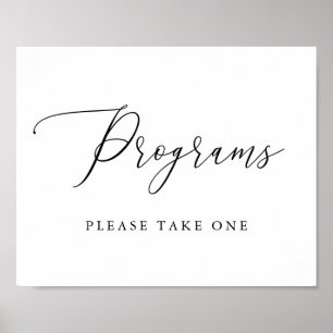 Signering för enkla Calligraphy Rustic Programs Poster