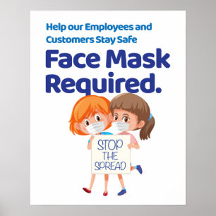 Signering krävs för ansikte-mask Kunderna för sm Poster