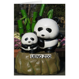Signeringskort för Ueno Zoo Panda-symbol Hälsningskort