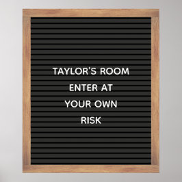 Signeringsmeddelande för Anpassningsbarna Black Br Poster