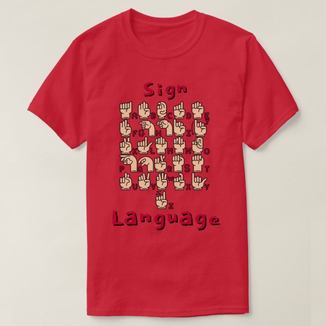Signeringsspråk 10 t shirt (Design framsida)