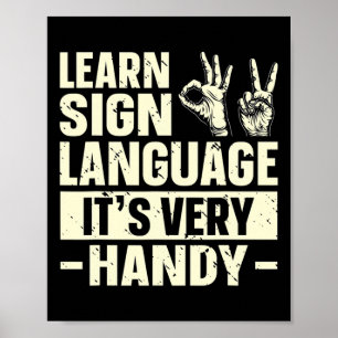 Signeringsspråk Det är mycket lätt att känna igen Poster