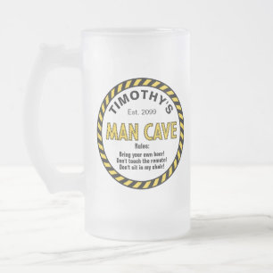 Signeringsvarningsband för Man Cave Frostat Ölglas