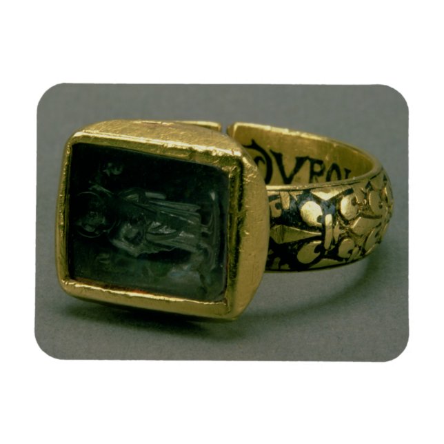 Signet ring från Kung Louis IX från Frankrike (St. Magnet (Horisontell)