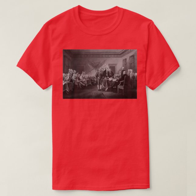 Signing The Declaration of Independence T Shirt (Design framsida)