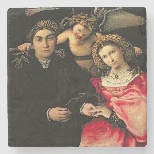 Signor Marsilio Cassotti och hans hustru Faustina Stenunderlägg (Framsidan)