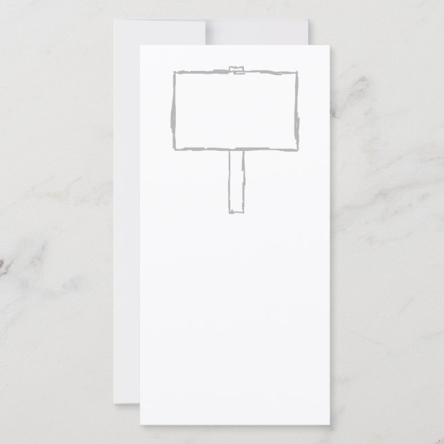 Signpostmeddelande. Grått och vitt. (Framsida)