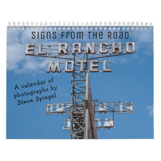 SIGNS FROM THE ROAD two Page MediumCalendar, White Kalender
