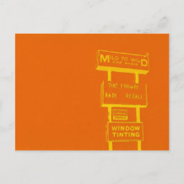 Signs runt staden vykort