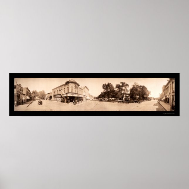 Sigourney Iowa Photo 1908 Poster (Framsidan)