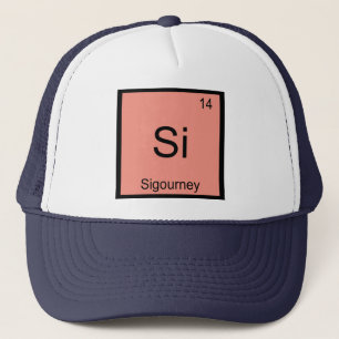 Sigourney Namn kemi Inslag Periodic Bord Truckerkeps