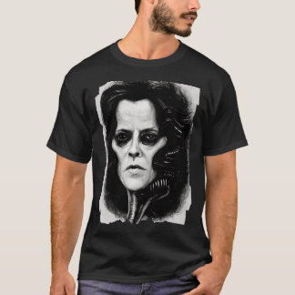 Sigourney Weaver Giger Stil T Shirt