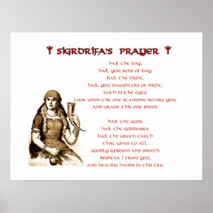 Sigrdrifas bönaffisch poster