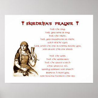 Sigrdrifa's Prayer Poster