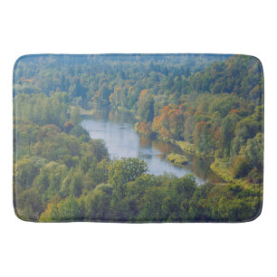 Sigulda Autumn i Picturesque Gauja River Valley Badrumsmatta
