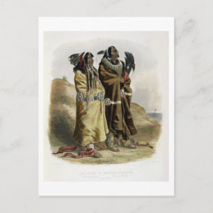 Sih-Chida och Mahchsi-Karehde, Mandan Indians, pla Vykort