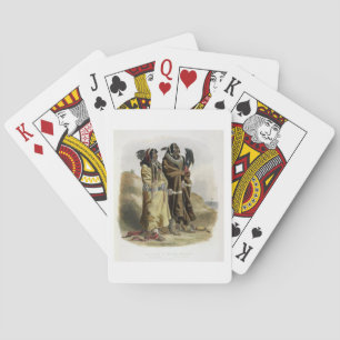 Sih-Chida och Mahchsi-Karehde, Mandan indier, pla Casinokort