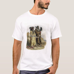 Sih-Chida och Mahchsi-Karehde, Mandan indier, pla T-shirt