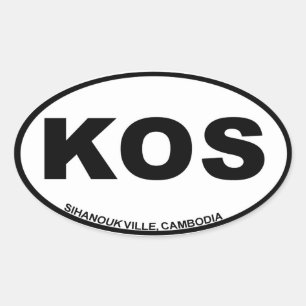 Sihanoukville City Code Sticker Ovalt Klistermärke